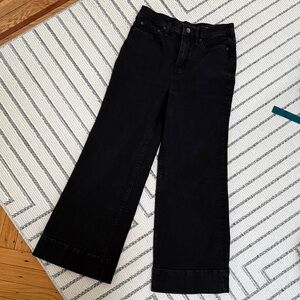J. Crew Black Wide-Leg Jeans